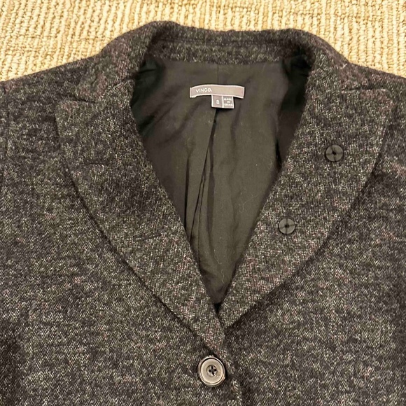 VINCE WOOL BLEND GRAY BLAZER WOMEN'S SIZE 6-8 RUNS SMALL - Picture 2 of 12